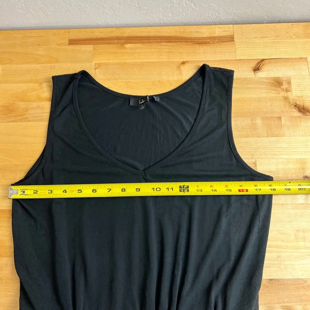 Lulus Romper Sun Charmer Black V Neck Sleeveless Drawstring Waist‎ Jumpsuit M